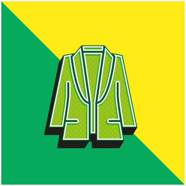 Blazer Πράσινο και κίτρινο σύγχρονο 3d διάνυσμα εικονίδιο λογότυπο - Διάνυσμα, εικόνα