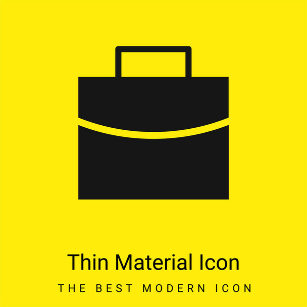 Evrak çantası en az parlak sarı madde simgesi - Vektör, Görsel