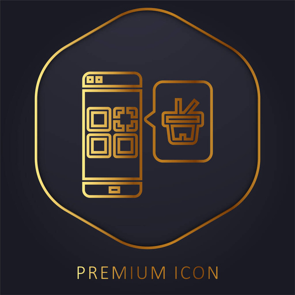 Anwendung Golden Line Premium-Logo oder -Symbol - Vektor, Bild