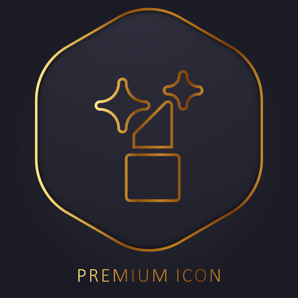 Beauté ligne d'or logo premium ou icône - Vecteur, image
