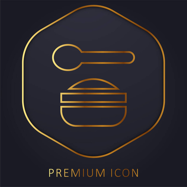 Logo o icona premium della linea dorata Baby Food - Vettoriali, immagini