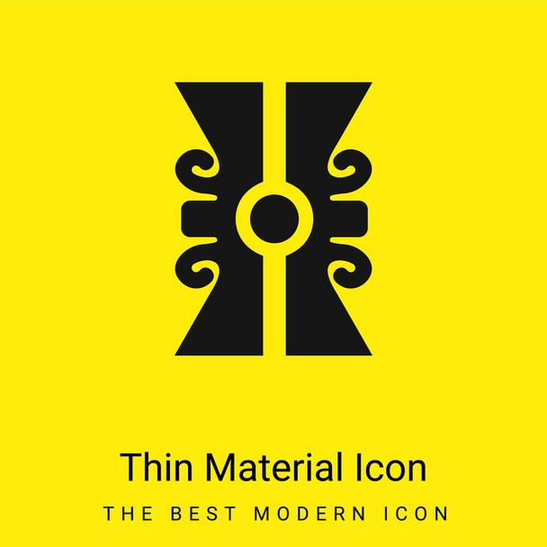 Мехіканський артистичний камінь з мінімуму яскраво-жовтого матеріалу ікони - Вектор, зображення