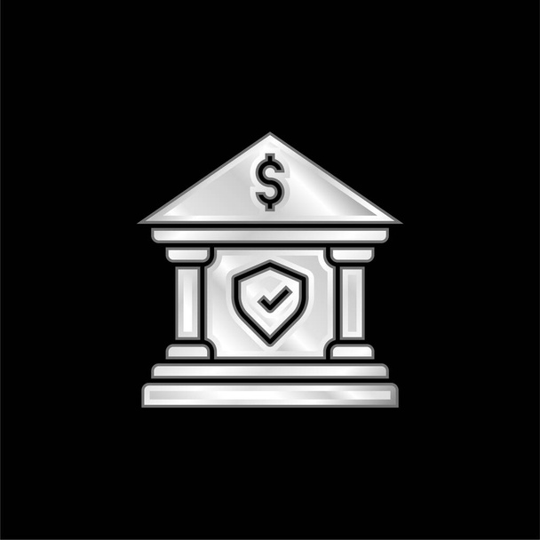 Банківська срібна металева ікона
 - Вектор, зображення