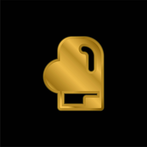 Boxe oro placcato icona metallica o logo vettore - Vettoriali, immagini