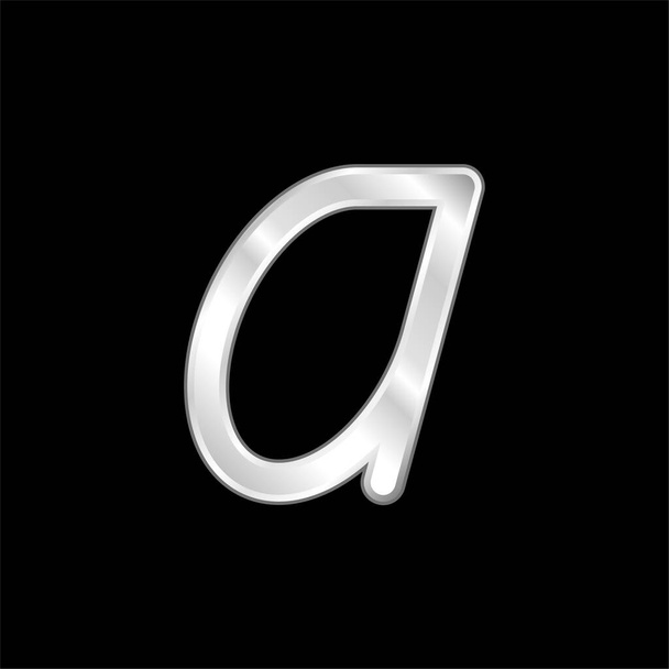 Ask.fm серебряный металлический значок с логотипом - Вектор,изображение