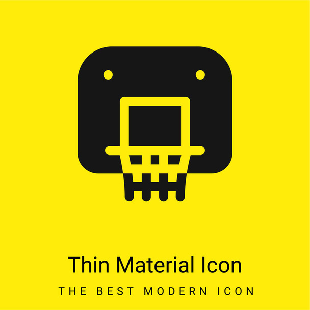 Backboard minimal bright yellow material icon - Vector, Image