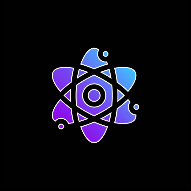 Atom kék gradiens vektor ikon - Vektor, kép