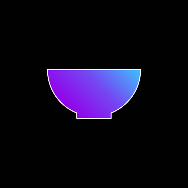 Bowl kék gradiens vektor ikon - Vektor, kép