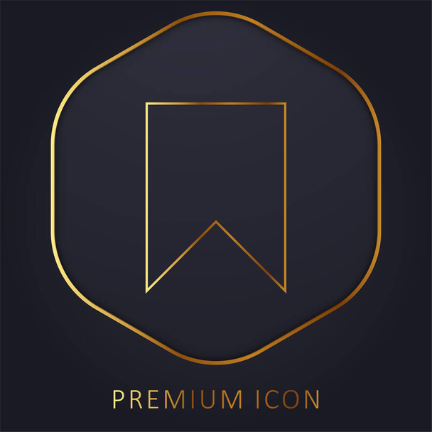 Marque-page ligne d'or logo premium ou icône - Vecteur, image