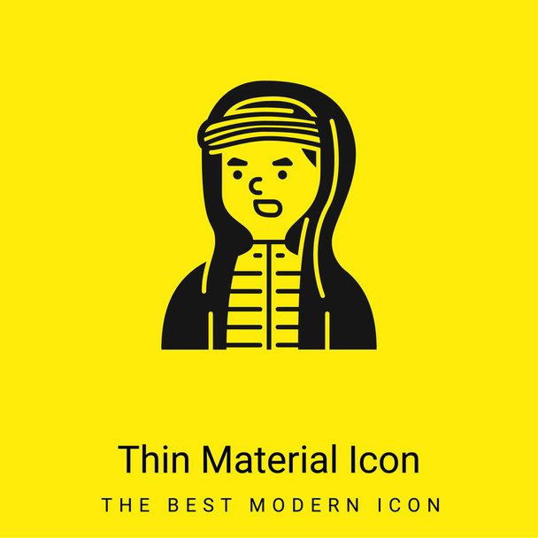 Chlapec minimální jasně žlutý materiál ikona - Vektor, obrázek