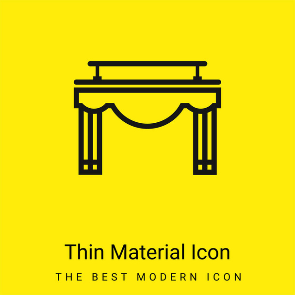 Big Bambalina minimális fényes sárga anyag ikon - Vektor, kép