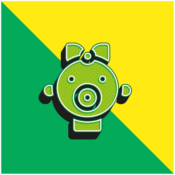 Baby Green a žluté moderní 3D vektorové logo - Vektor, obrázek
