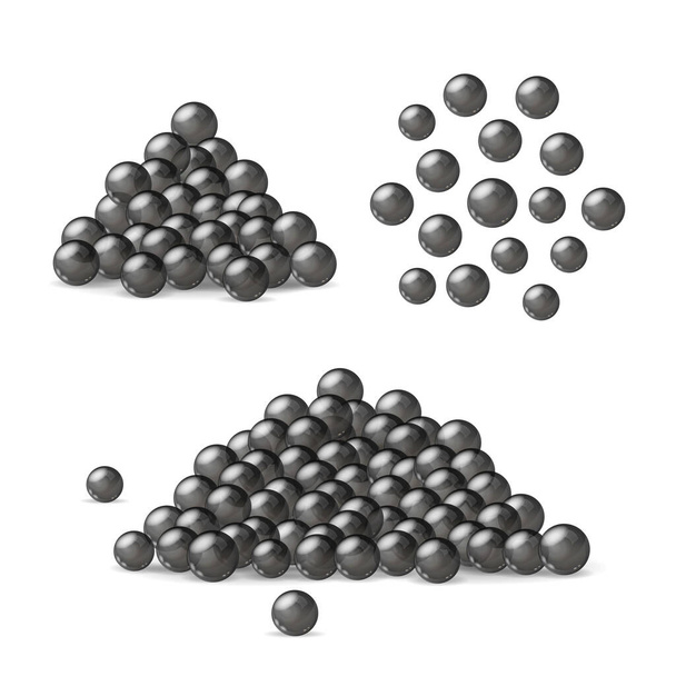 Realistic Detailed 3d Black Caviar Set. Vector - Vector, Image