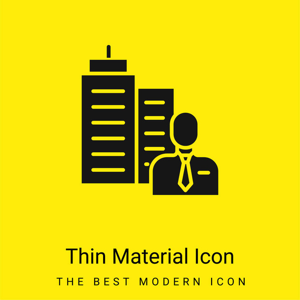 Boss minimale helder geel materiaal icoon - Vector, afbeelding
