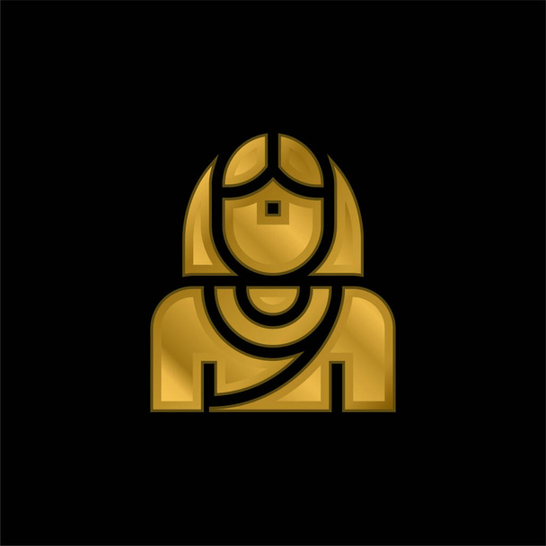 Gelin altın kaplama metalik simge veya logo vektörü - Vektör, Görsel