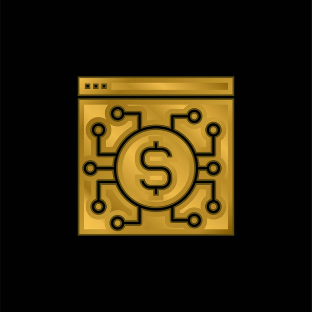 Anwendung vergoldet metallisches Symbol oder Logo-Vektor - Vektor, Bild