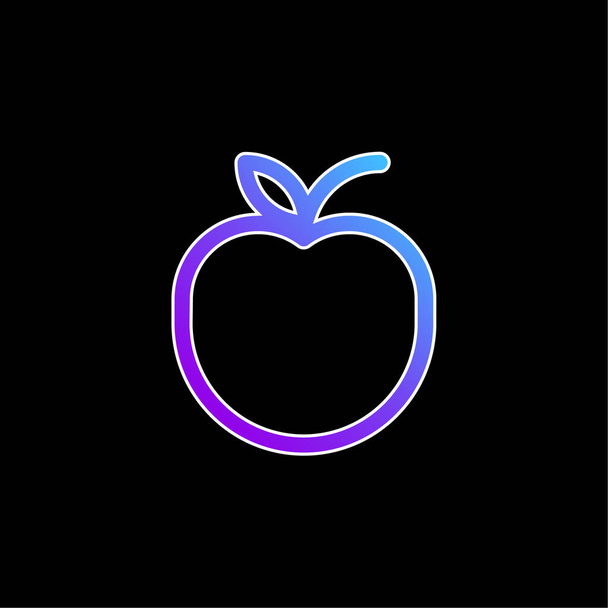 Apple blue gradient vector icon - Vector, Image