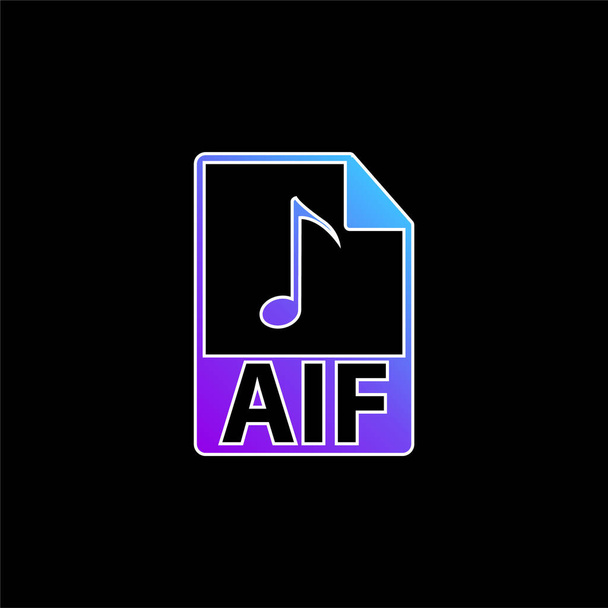 AIF File Format blue gradient vector icon - Vector, Image