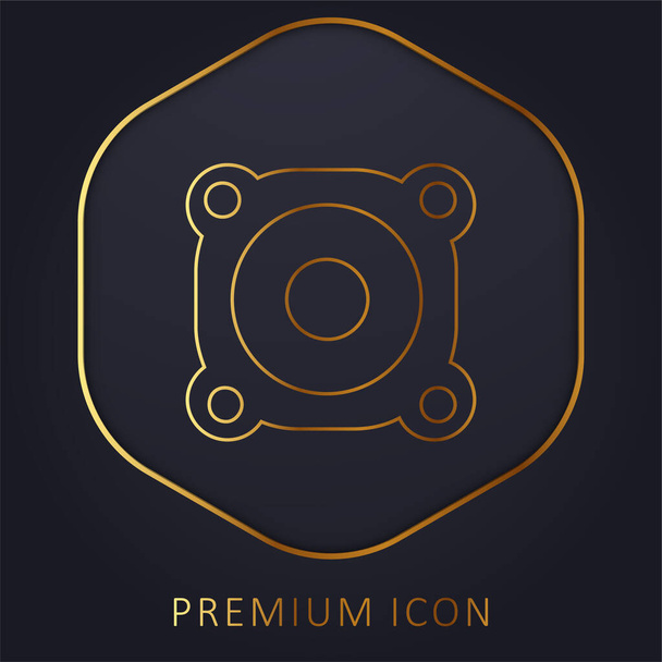 Amplifier golden line premium logo or icon - Vector, Image