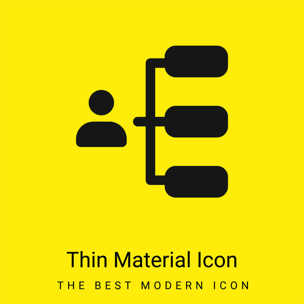 Boss icona materiale giallo brillante minimo - Vettoriali, immagini