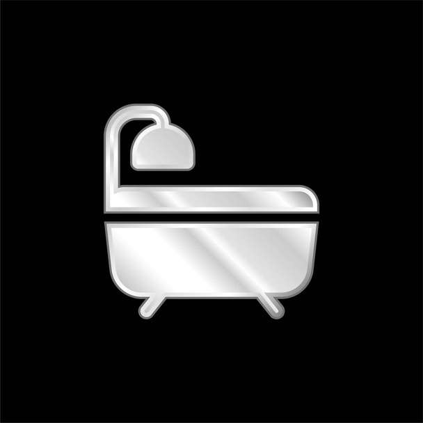 Kąpiel posrebrzana metalowa ikona - Wektor, obraz