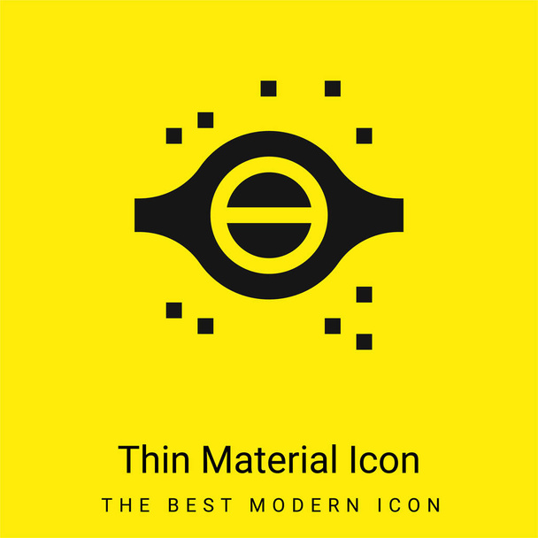 Blackhole minimale icône de matériau jaune vif - Vecteur, image