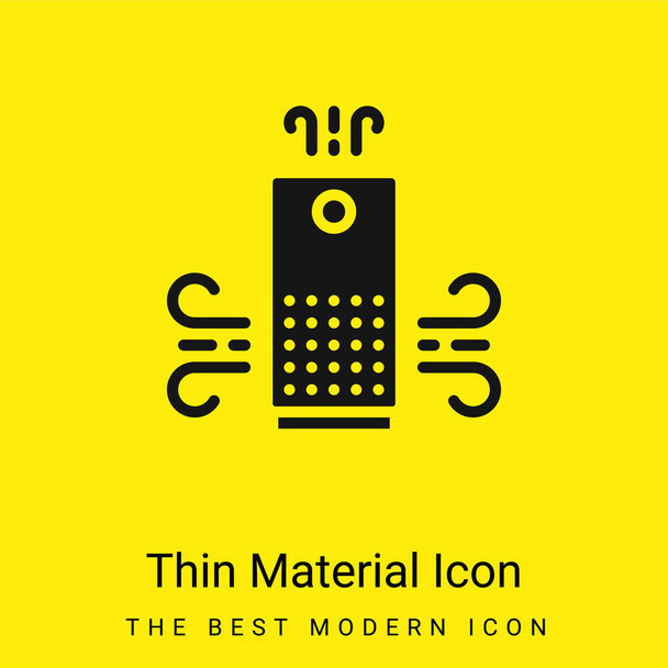 Air Purifier minimal bright yellow material icon - Vector, Image