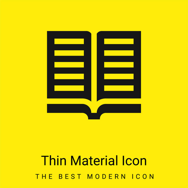 Книга мінімальна яскраво-жовта піктограма матеріалу
 - Вектор, зображення