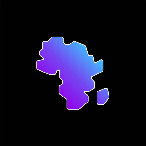 Afrikas blaues Gradienten-Vektor-Symbol - Vektor, Bild