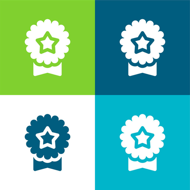 Best Seller Flat conjunto de iconos mínimos de cuatro colores - Vector, Imagen