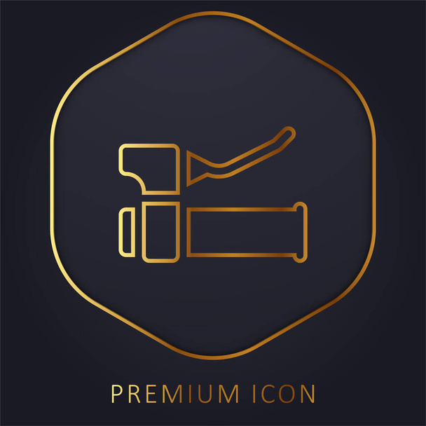 Brake golden line premium logo or icon - Vector, Image