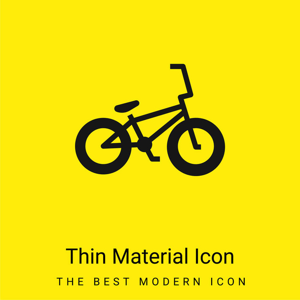 Fiets minimaal helder geel materiaal icoon - Vector, afbeelding