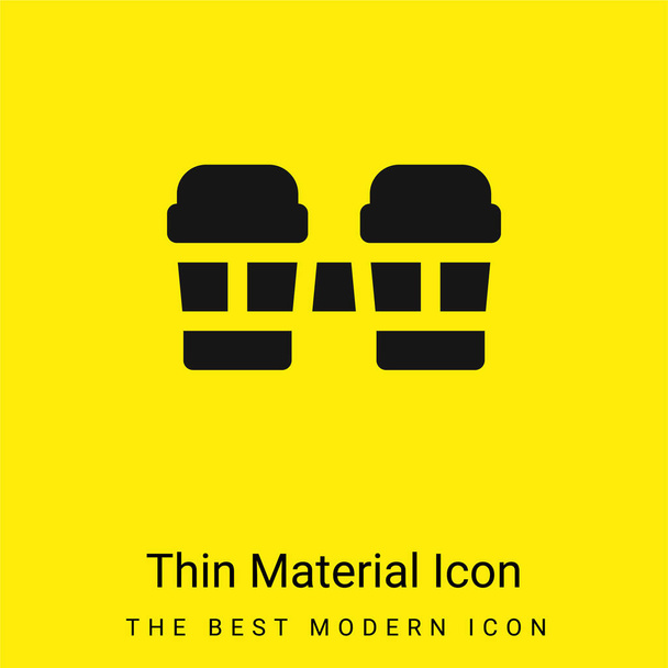 Bongos minime icône de matériau jaune vif - Vecteur, image