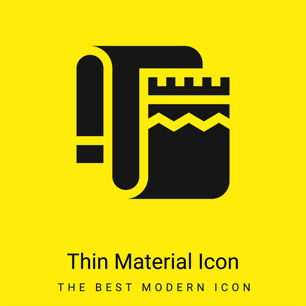 Deka minimální jasně žlutý materiál ikona - Vektor, obrázek