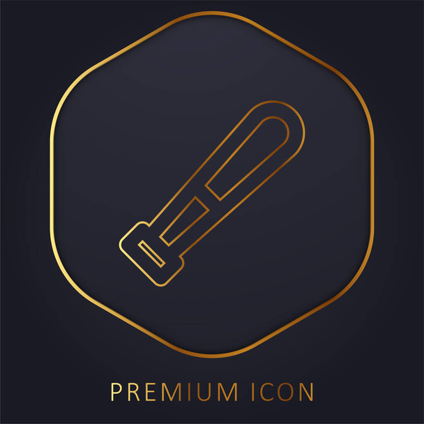 Pipistrello linea dorata logo premium o icona - Vettoriali, immagini
