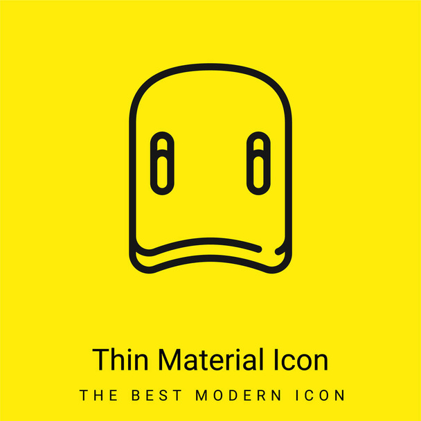 Aquatic minimal bright yellow material icon - Vector, Image