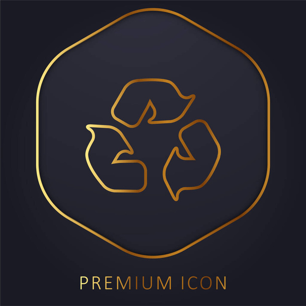 Flèches ligne d'or logo premium ou icône - Vecteur, image