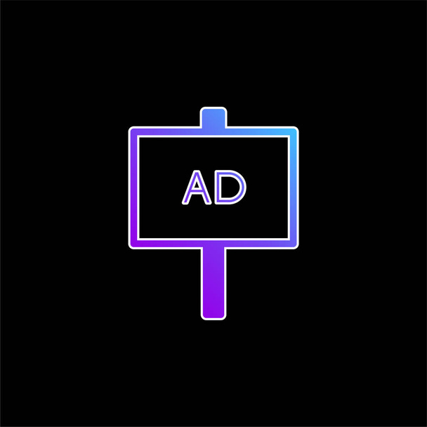 AD Poster blue gradient vector icon - Vector, Image