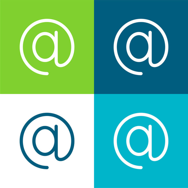 A Symbol Flat négy szín minimális ikon készlet - Vektor, kép