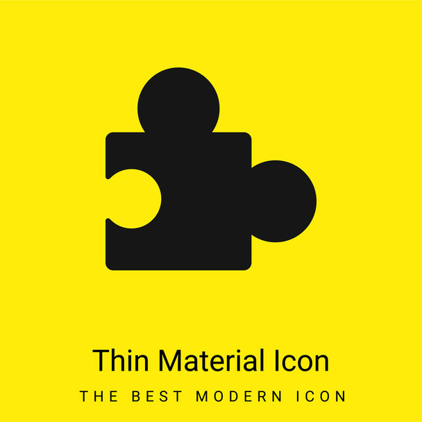 Add On Plugin minimaal helder geel materiaal icoon - Vector, afbeelding
