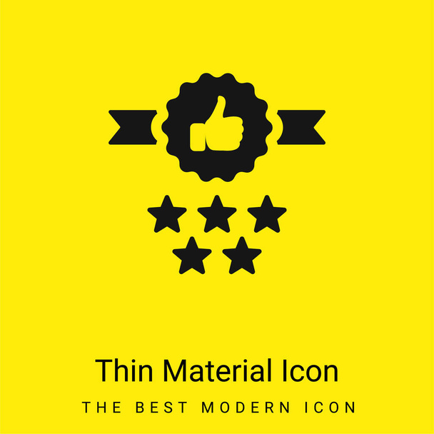 Jelvény minimális fényes sárga anyag ikon - Vektor, kép