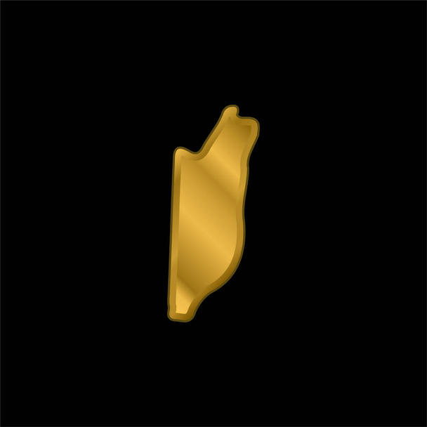 Belize altın kaplama metalik simge veya logo vektörü - Vektör, Görsel