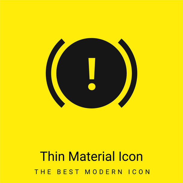 Remmen minimaal helder geel materiaal icoon - Vector, afbeelding