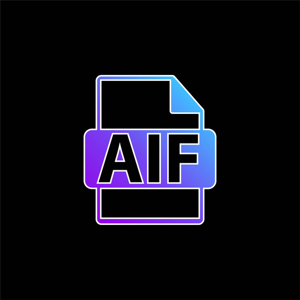 AIF Файл Символ синього градієнта Векторна піктограма
 - Вектор, зображення