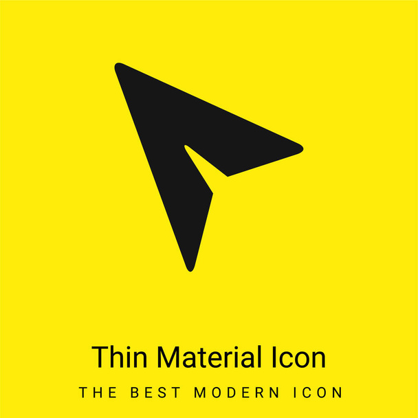 Black Mouse Pointer minimal bright yellow material icon - Vector, Image