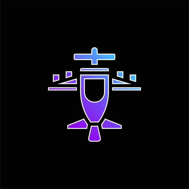 Flugzeug blaues Gradienten-Vektor-Symbol - Vektor, Bild