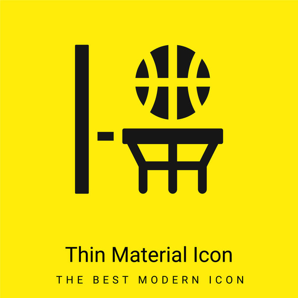 Basketbol minimum sarı malzeme simgesi - Vektör, Görsel