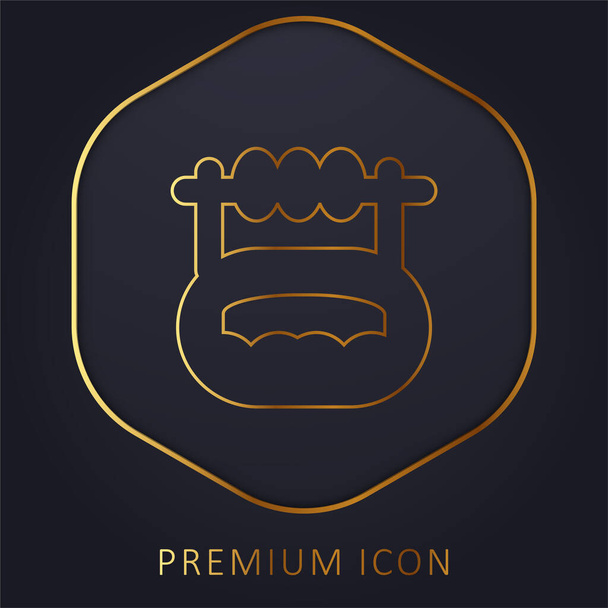Baby Tools golden line premium logo or icon - Vector, Image