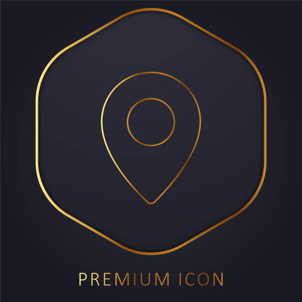 Black Placeholder Вариант золотой линии премиум логотип или значок - Вектор,изображение
