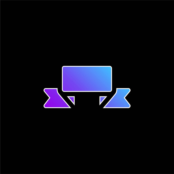 Banner blu gradiente icona vettoriale - Vettoriali, immagini